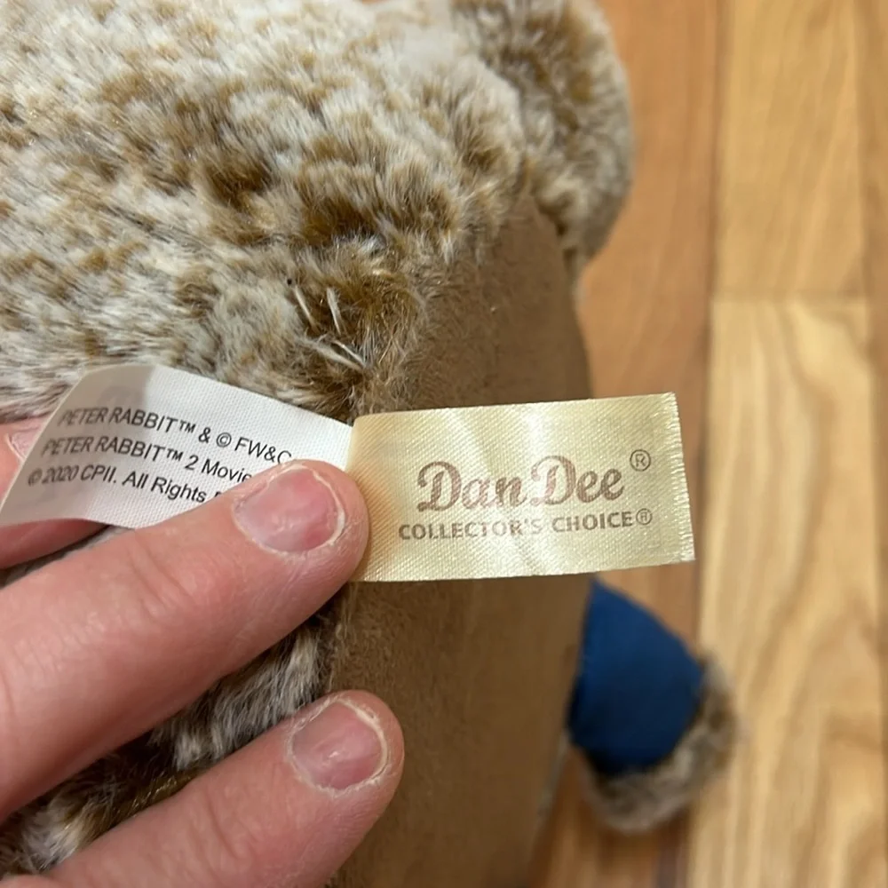 DanDee Plush Peter‎ Rabbit Easter Basket Wearing Jean Jacket **SO ADORABLE**